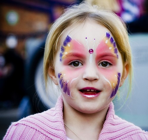 Summer Butterfly by left-hand Butterfly face painting photo
